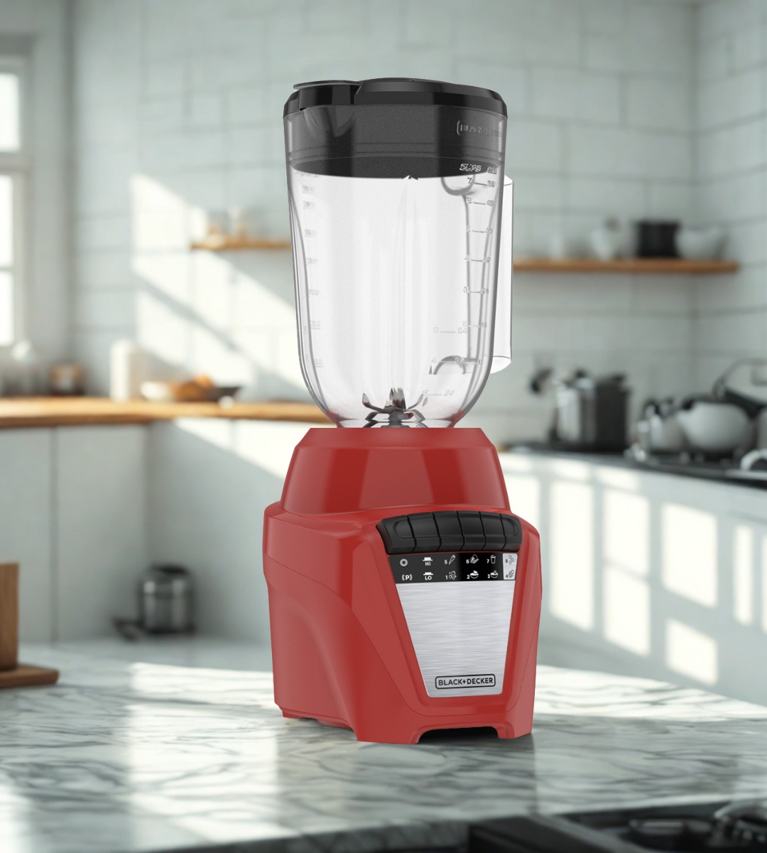 Black+Decker licuadora ice crush 700W-Vaso Plast- Roja - BL0877-1RDLA