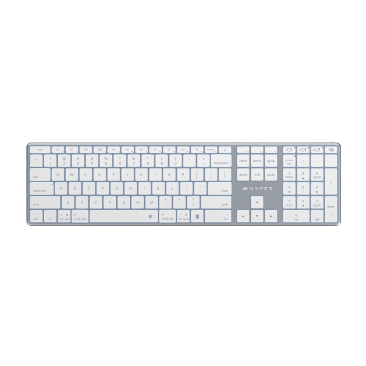 Targus teclado hyper bluetooth compatible con macOS & Windows, iPadOS & Android, ChromeOS en blanco - HS2310US