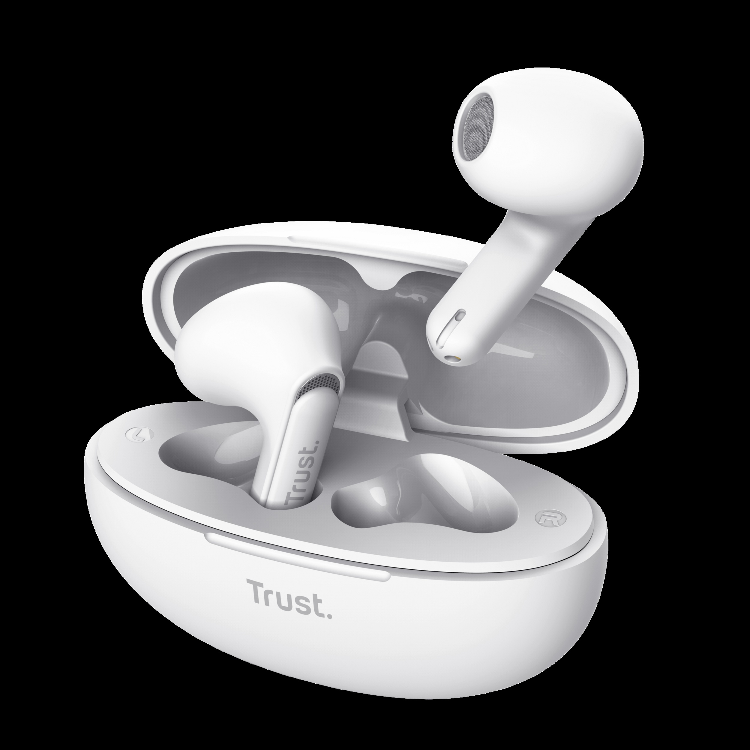 Trust audifonos bluetooth intraaurales color blanco microf c/cancelacion de ruido - 25173