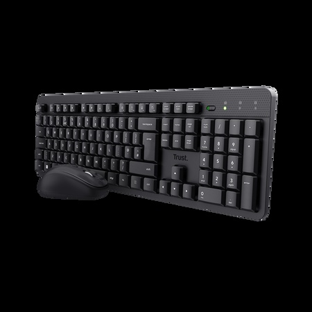Trust combo teclado y mouse inalambrico silencioso TKM-360 en español - 25356 CAJA MARRÓN