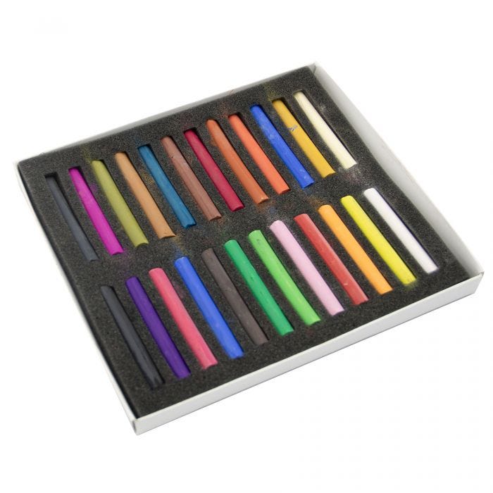 Azor tizas pastel seca 24 unidades colores surtidos 309.DAD0501