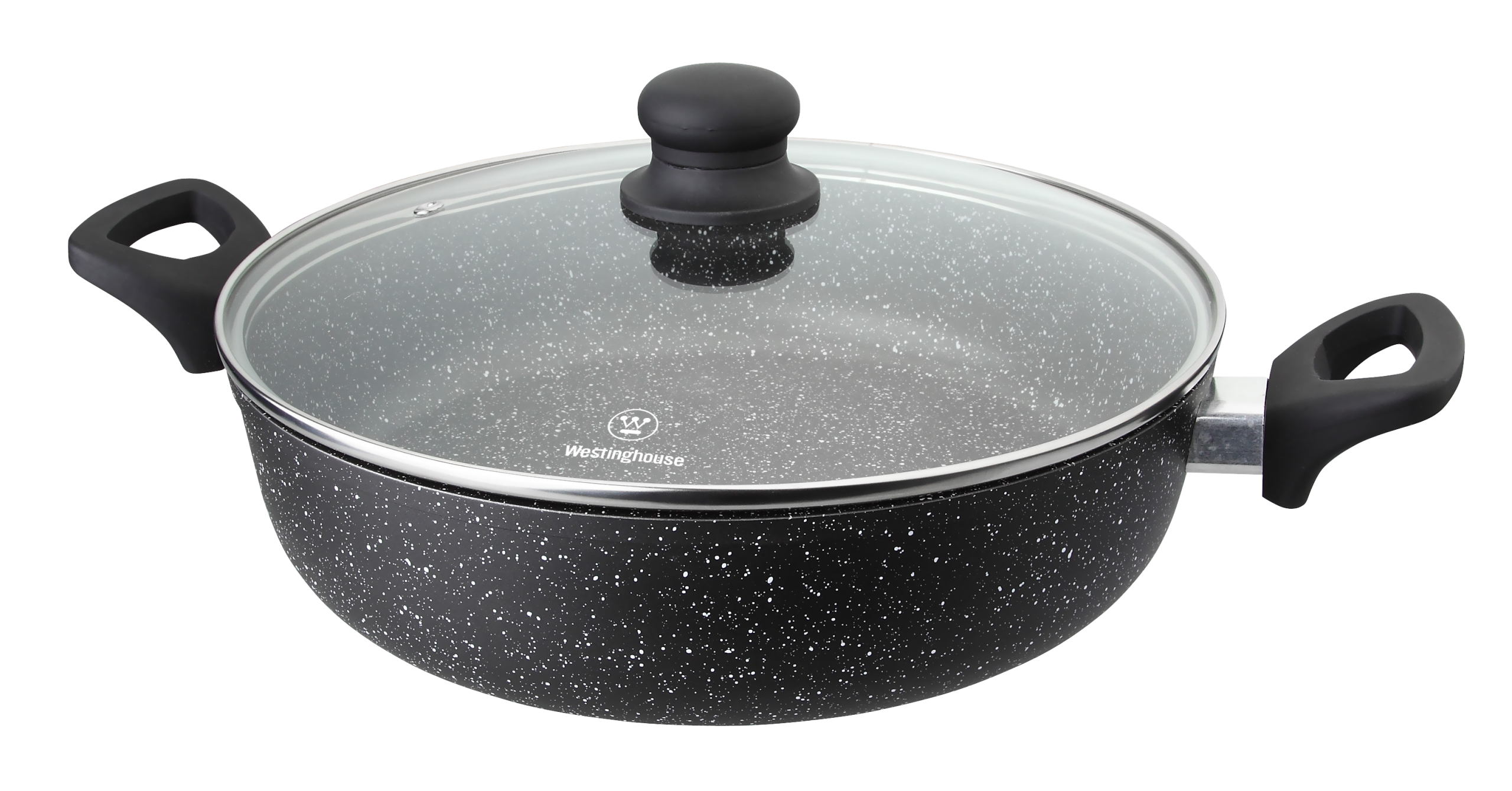Westinghouse cacerola baja con tapa marmol negro 32 cm WCCC0009L32MBB