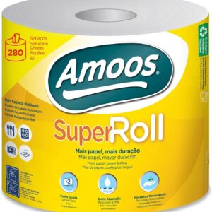 Amoos toalla mayordomo super roll doble hoja 280 h paq 6 und J627003.4