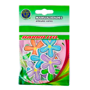 Barrilito calcomania de madera flores 10 piezas ws005