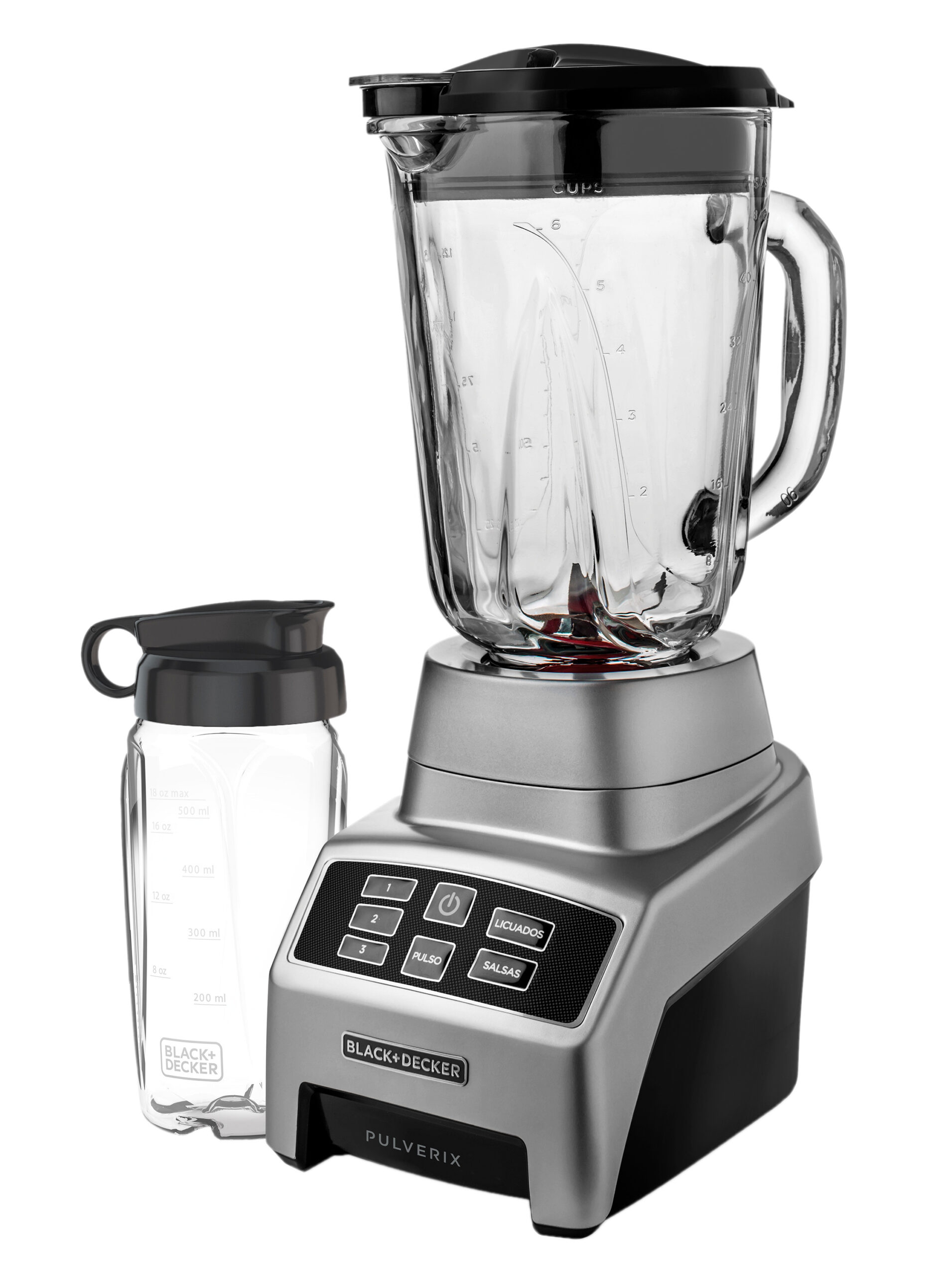 Black + Decker licuadora digital 3 veloc gris 700w +vaso personal BL1840MS - Imagen 3