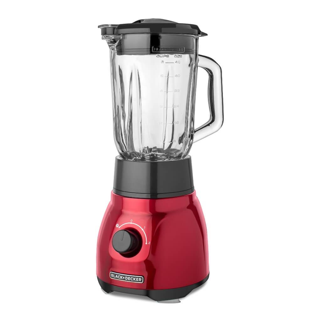 Black + Decker licuadora 2 veloc 750w + vaso personal roja metalica BL1650R - Imagen 5