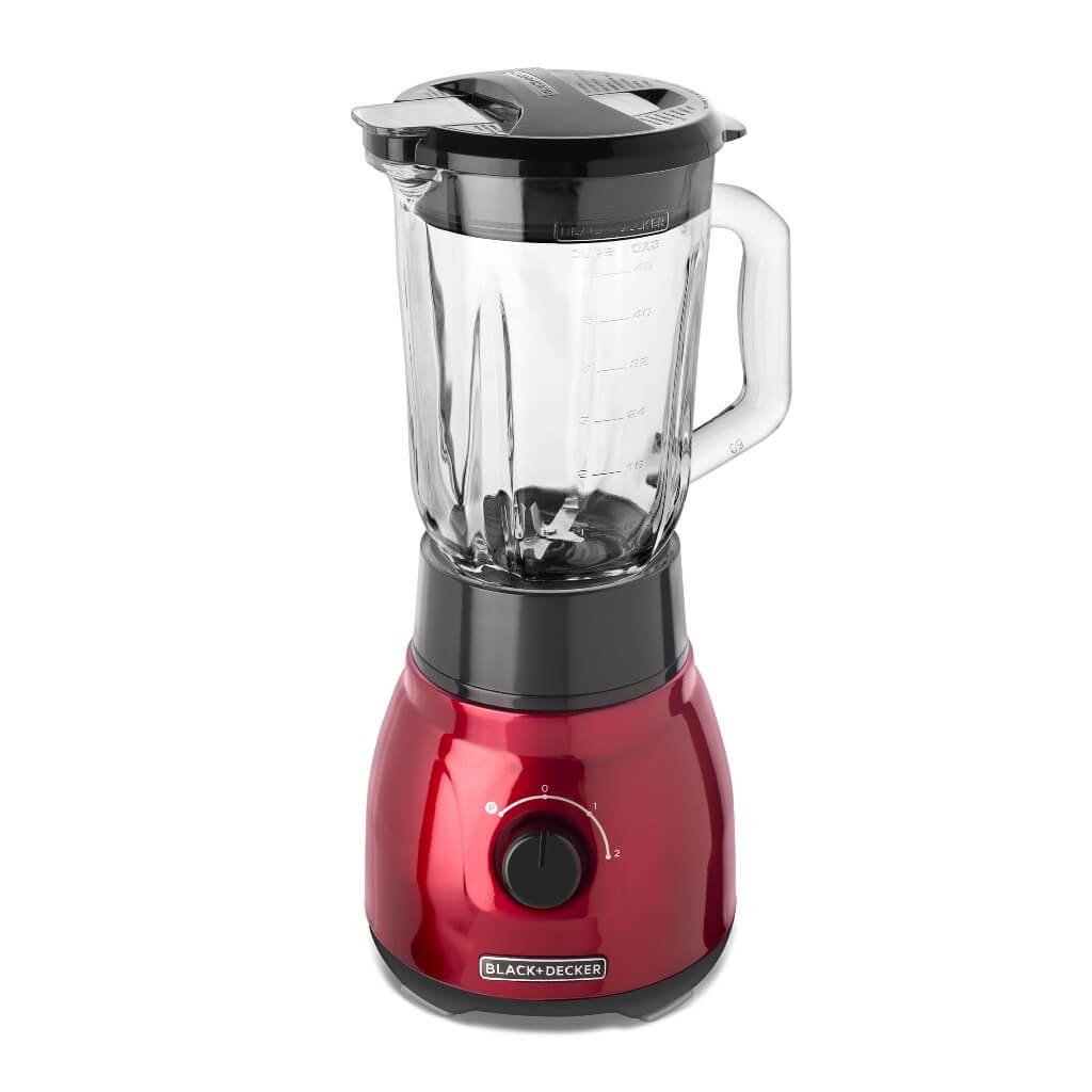 Black + Decker licuadora 2 veloc 750w + vaso personal roja metalica BL1650R - Imagen 3