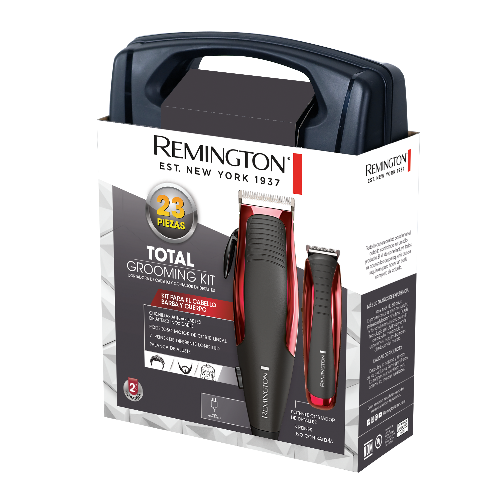 Remington kit cortadora cabello 23 piezas HC1080-MB06-F - Imagen 2