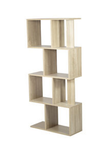 Kenneth Cole estante 4 niveles color roble  W60 x H130 x D24 cm-KCWD2022051-O