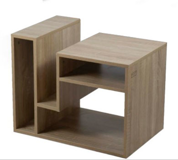 Kenneth Cole mesa auxiliar multifuncional colo roble W60 x H48 x D40 cm-KCWD2022056-O - Imagen 2