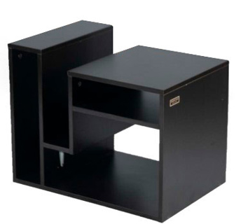 Kenneth Cole mesa auxiliar multifuncional colo negra W60 x H48 x D40 cm-KCWD2022056-B - Imagen 3