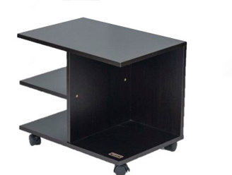 Kenneth Cole mesa al lado moderna con rueda colo negro W50 x H42.5 x D35 cm-KCWD2022057-B - Imagen 4