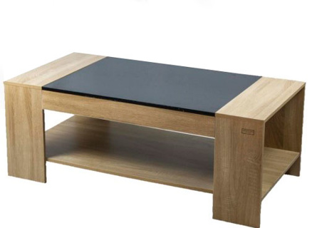 Kenneth Cole mesa de centro bicolor color roble W120 x H45 x D60 cm-KCWD2022058-O - Imagen 3