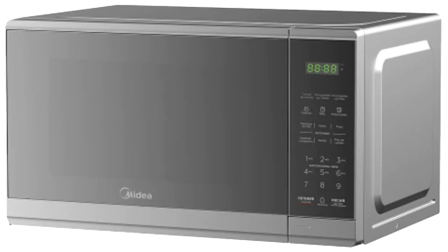 Midea microondas 0.7Pc puerta acabado espejo gabinete Gris-B MMDF07S2MG - Imagen 4