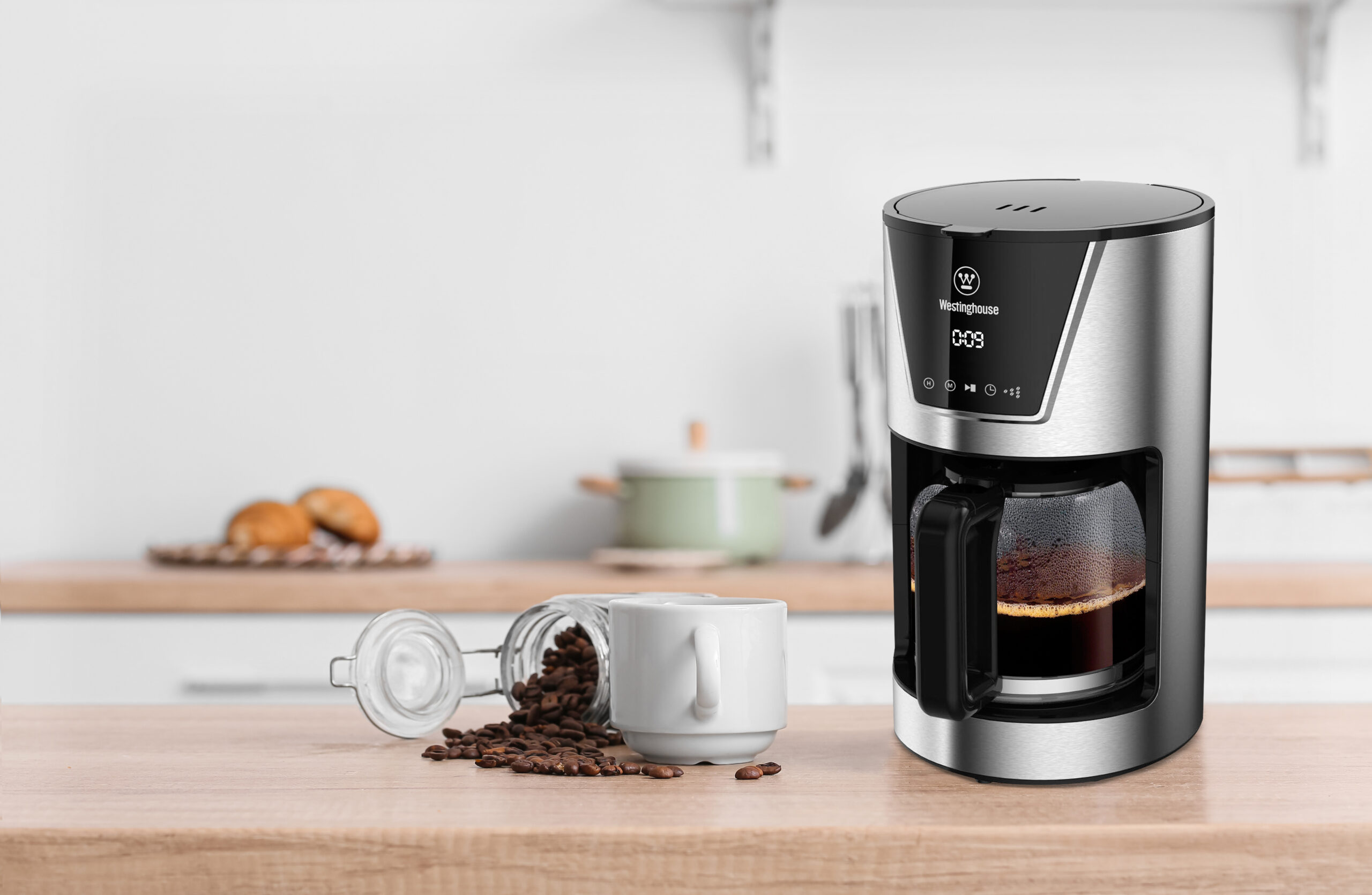 Westinghouse cafereta programable Digital Touch inox - WKCMFS273 - Imagen 3