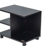 Kenneth Cole mesa al lado moderna con rueda colo negro W50 x H42.5 x D35 cm-KCWD2022057-B