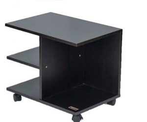 Kenneth Cole mesa al lado moderna con rueda colo negro W50 x H42.5 x D35 cm-KCWD2022057-B