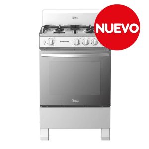 Midea cocina a gas 24 pulgadas 4 quemadores hierro fundido MGS24FS1BIABG