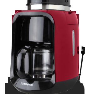 Westinghouse cafetera con moledor café 2 en 1 roja  - WKCM256